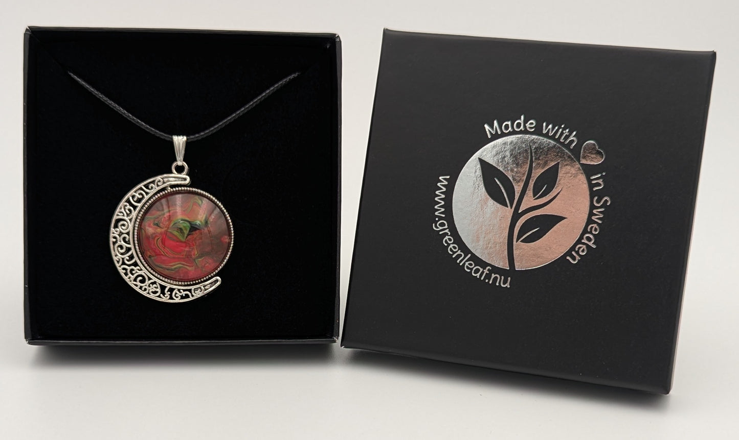 Crimson Crescent - Necklace