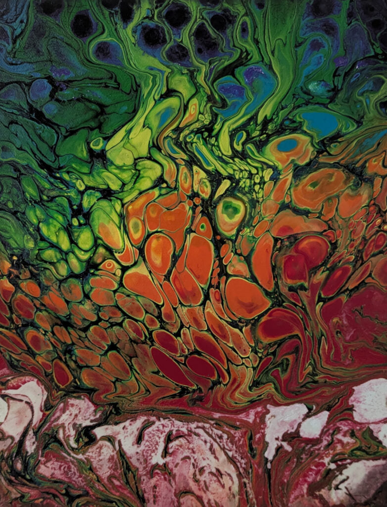 Scales of Fire | Original Acrylic Painting
