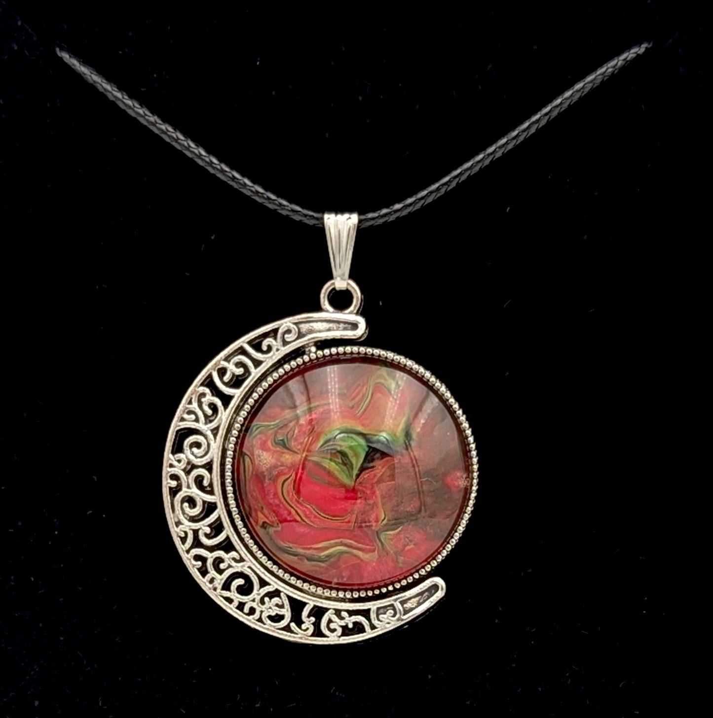 Crimson Crescent  - Necklace