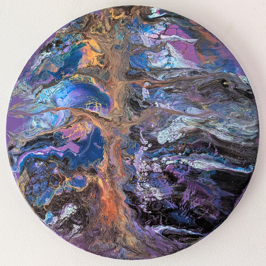 Tree Under the Northern Lights | Original Acrylic Painting