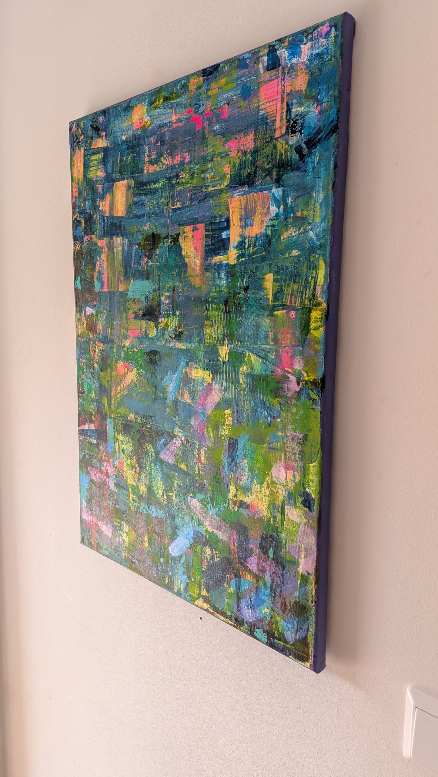 Rainbow Shattered Fragments | Original Acrylic Painting