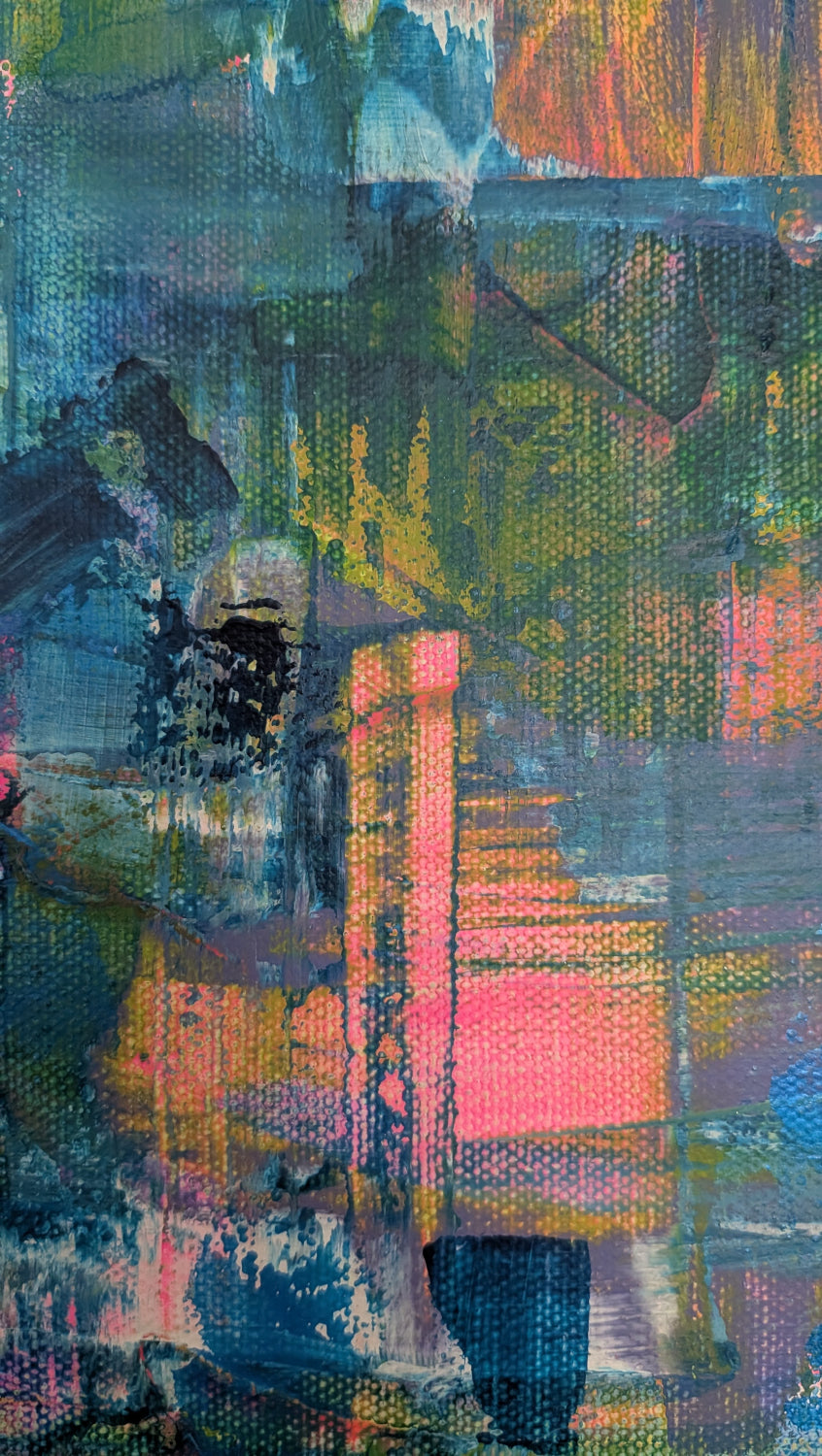 Rainbow Shattered Fragments | Original Acrylic Painting