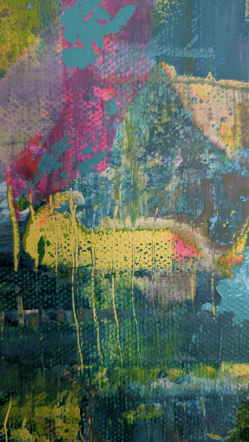 Rainbow Shattered Fragments | Original Acrylic Painting