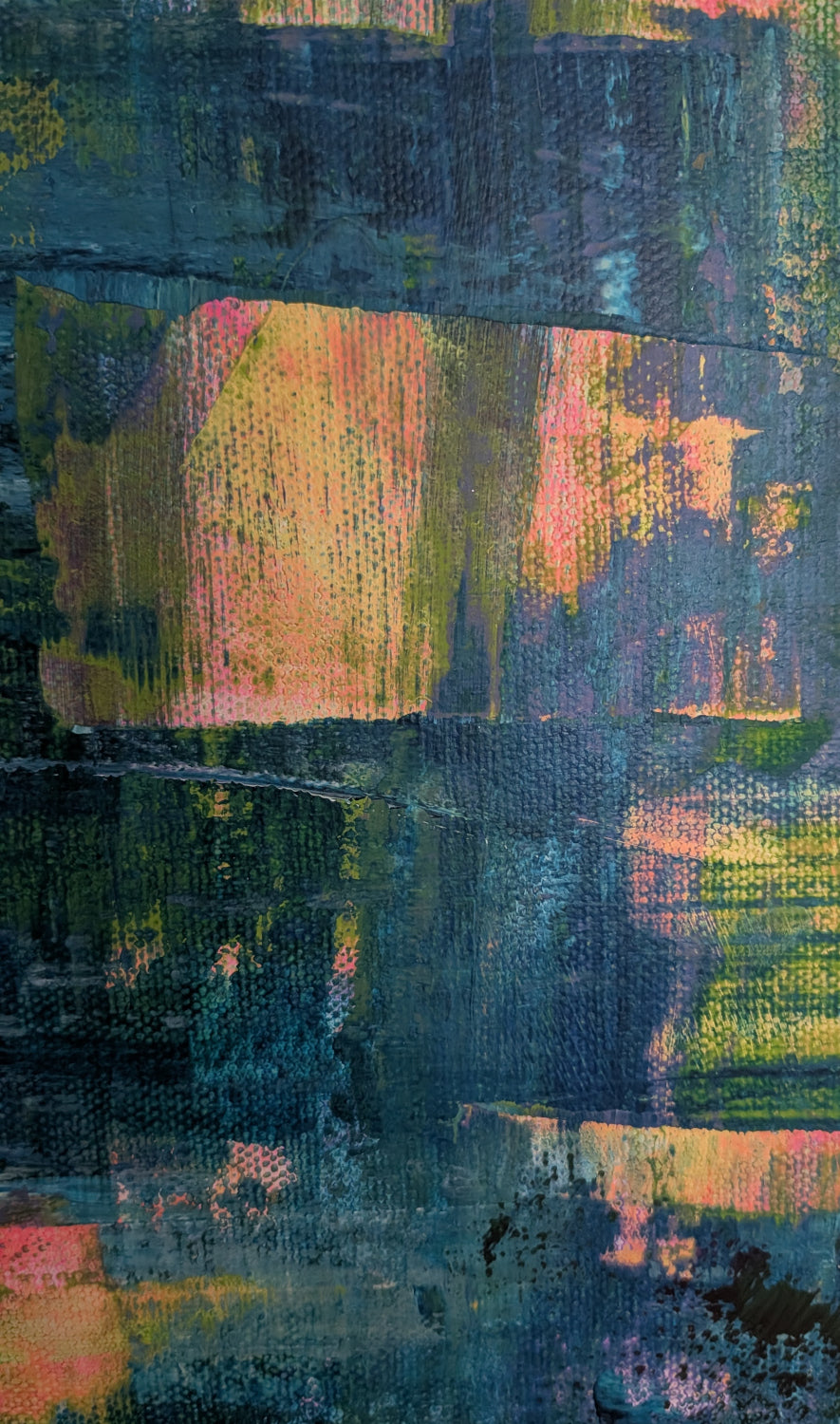 Rainbow Shattered Fragments | Original Acrylic Painting